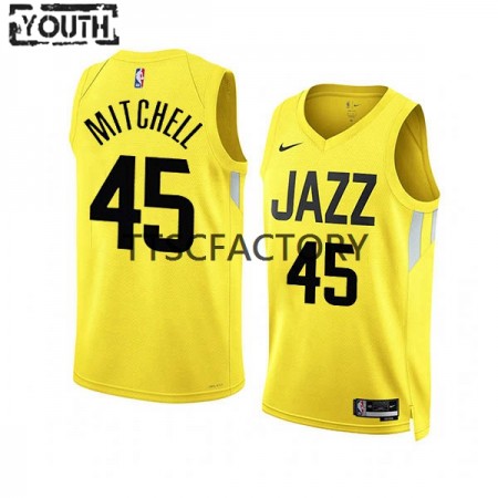 Maglia NBA Utah Jazz Donovan Mitchell 45 Nike 2022-23 Icon Edition Giallo Swingman - Bambino
